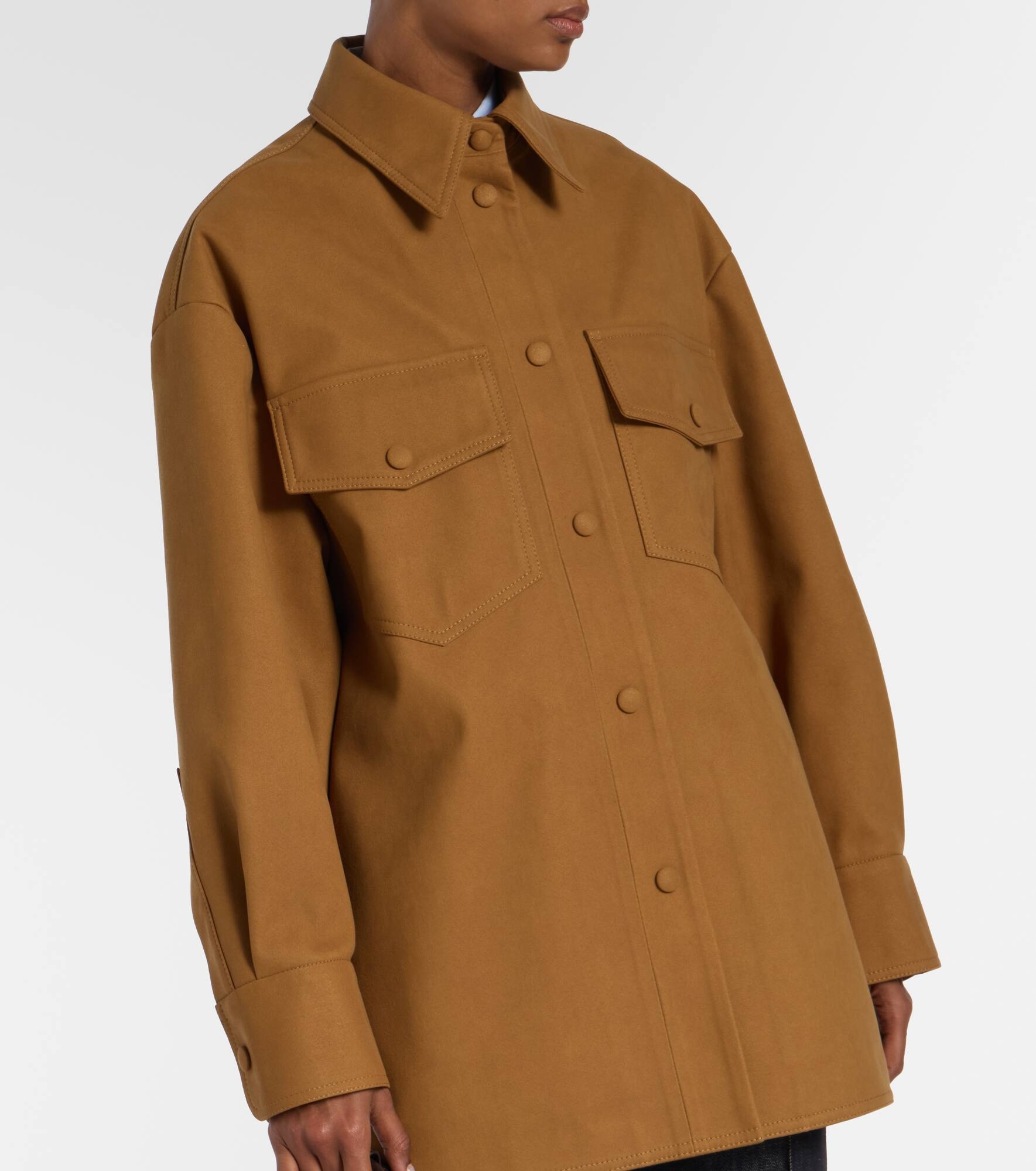 Faux suede overshirt - 6