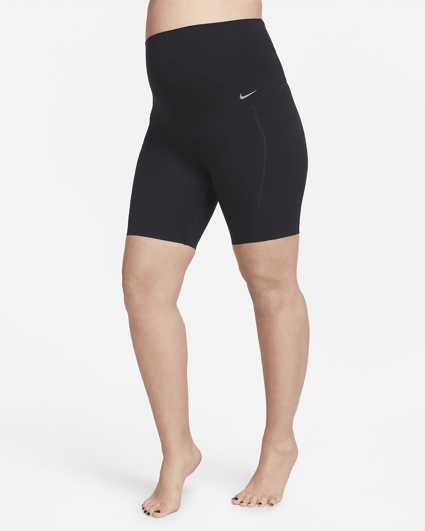 Nike Women's Zenvy (M) Gentle-Support High-Waisted 8" Biker Shorts with Pockets (Maternity) - 3