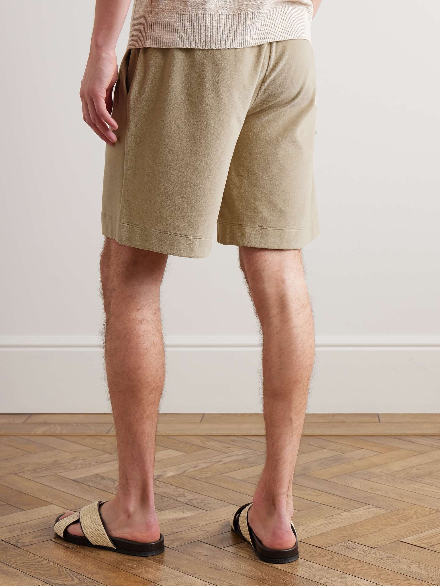 Straight-Leg Cotton and Silk-Blend Chenille Drawstring Bermuda Shorts - 5