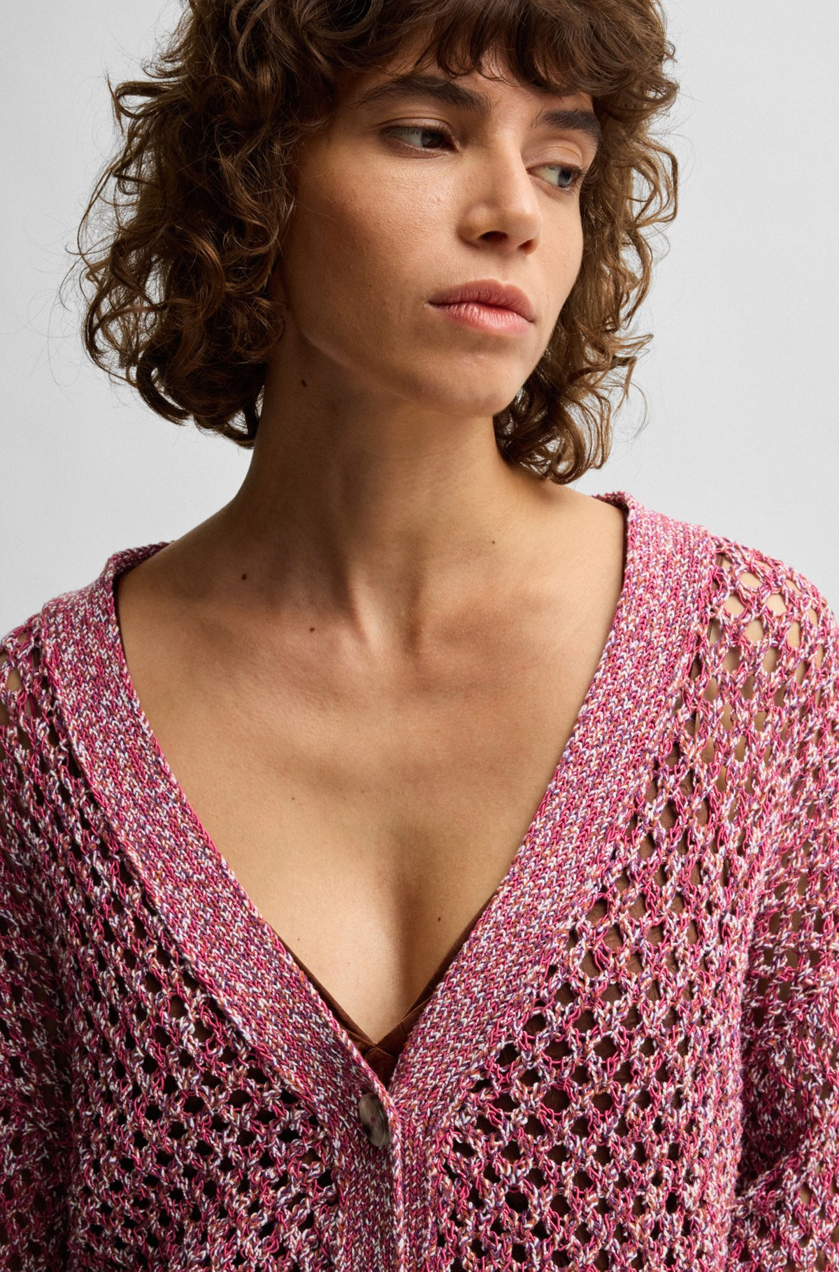 REVERSIBLE CARDIGAN WITH OPEN STRUCTURE - 5