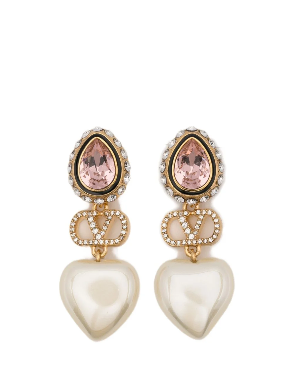 heart drop earrings - 1