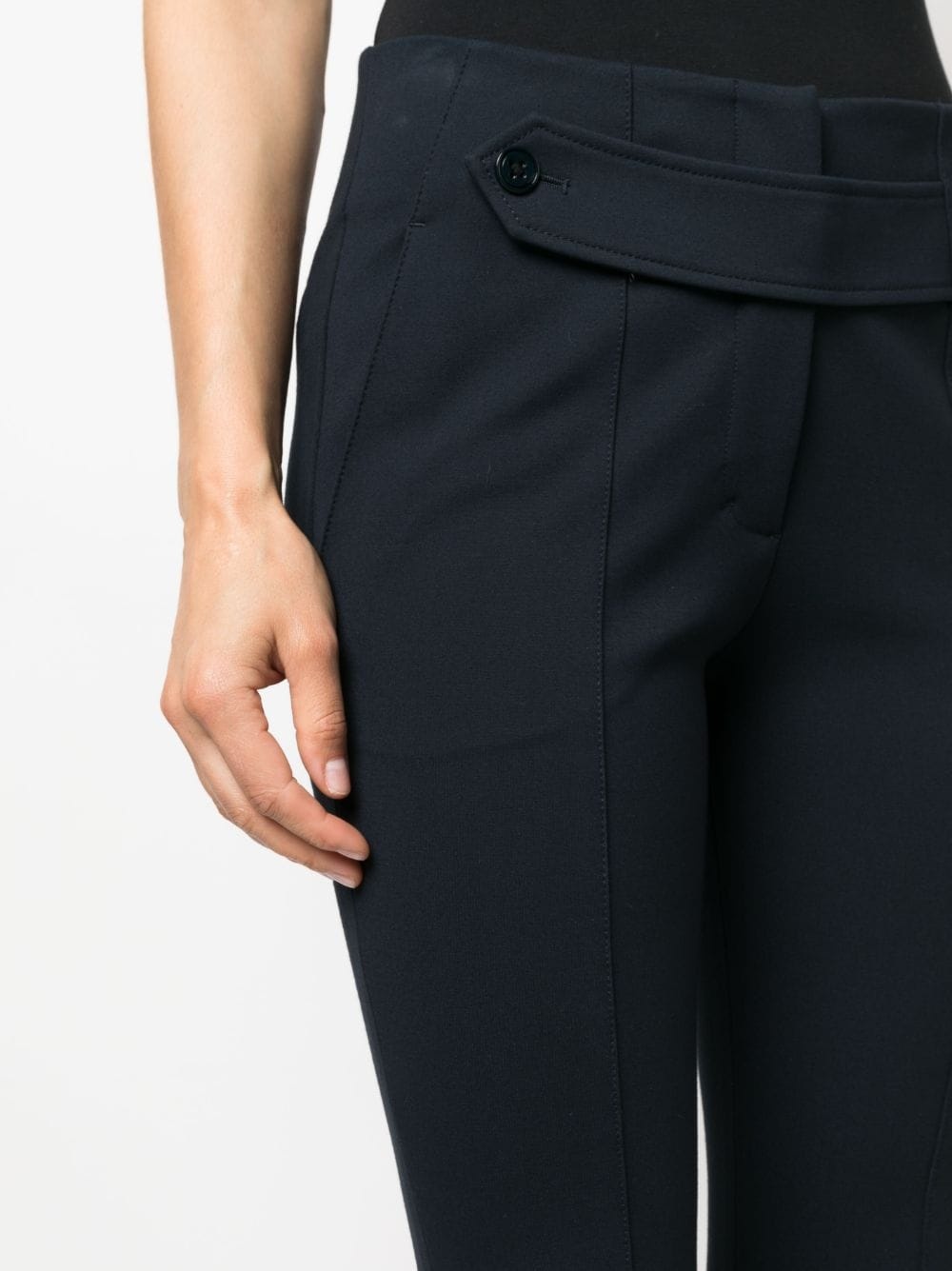 flared-cut button-detail trousers - 5