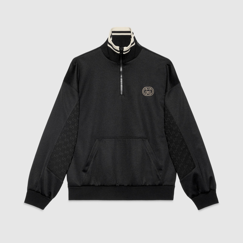 Technical jersey half zip jacket - 1