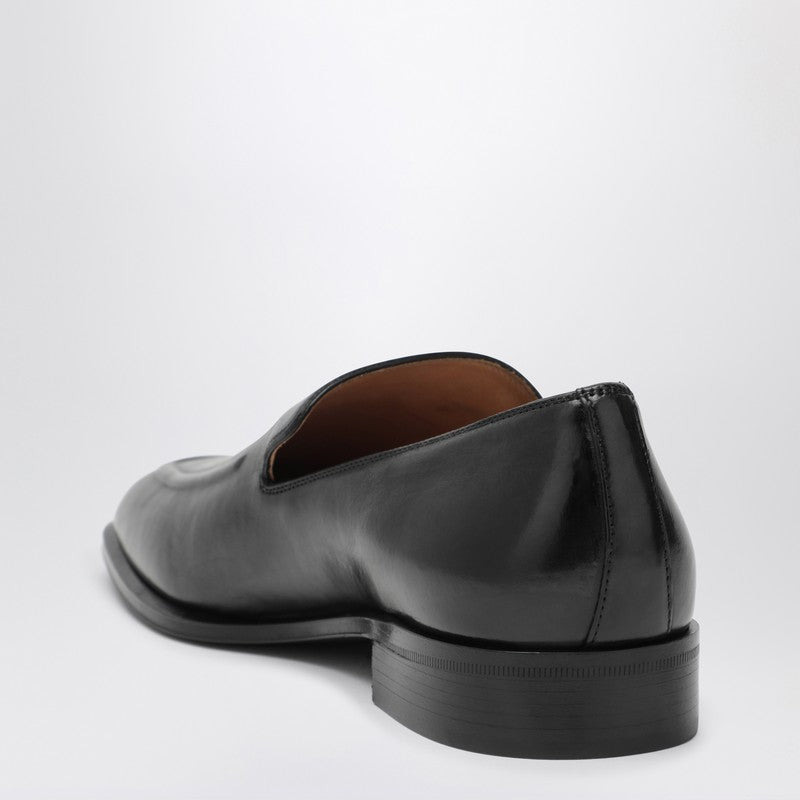 Miu Miu Black Leather Loafers With Logo Women - 2