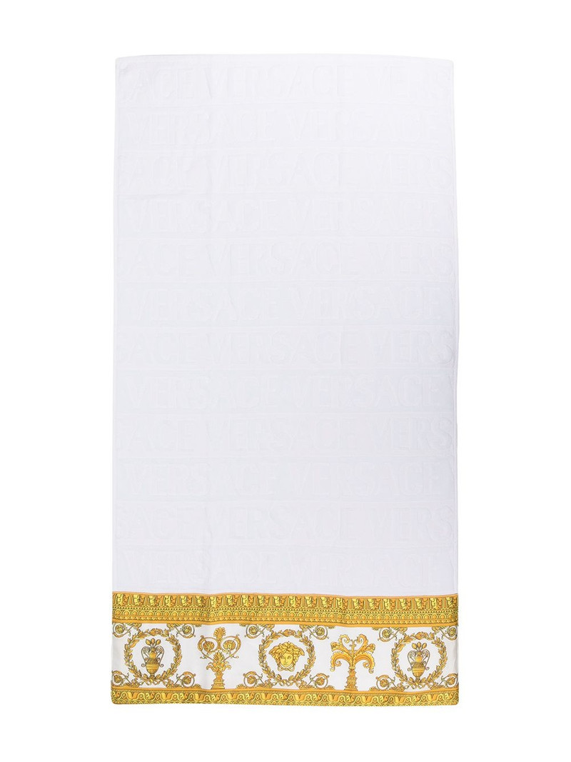 VERSACE logo-edged towel outlook