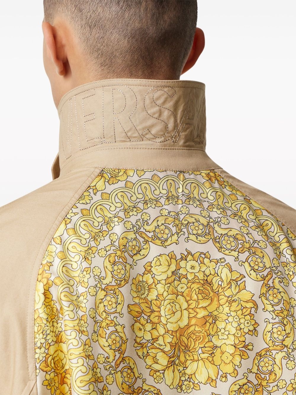 single-breasted cotton coat - 4