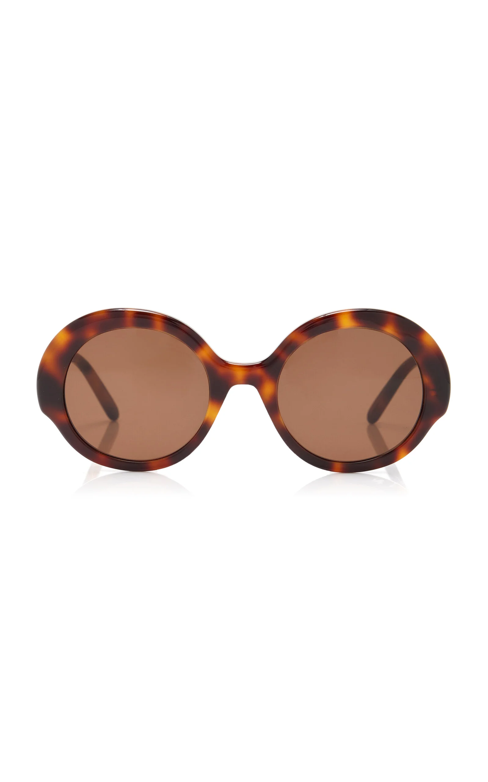 Oversized Round-Frame Tortoiseshell-Acetate Sunglasses brown - 1