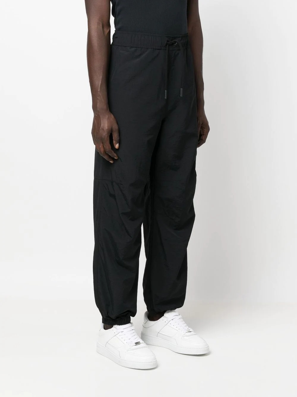 drawstring-fastening waistband trousers - 3