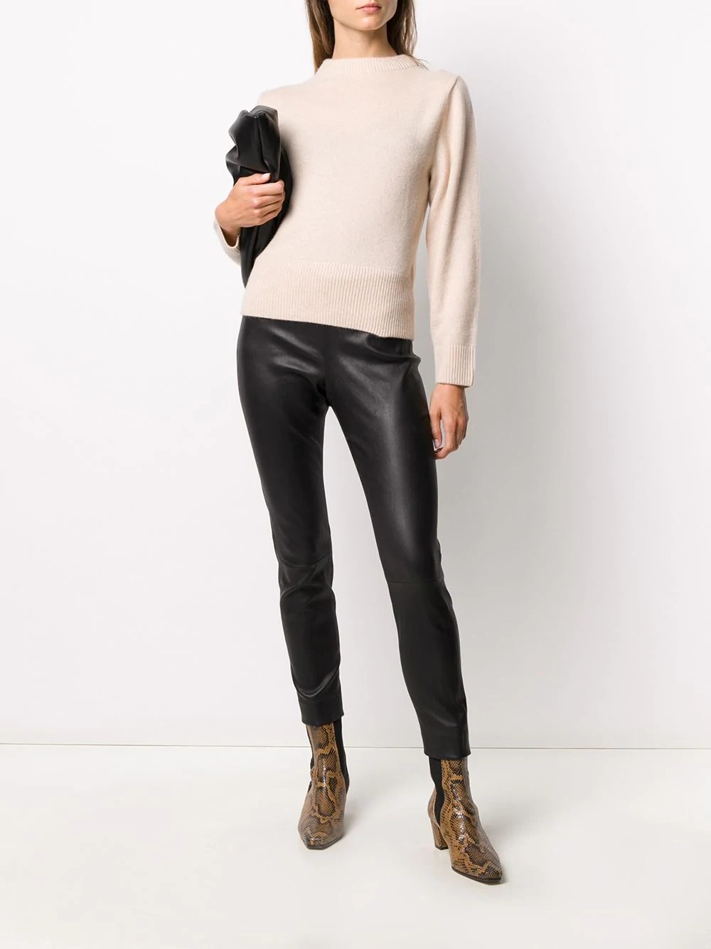 lambskin leggings - 2