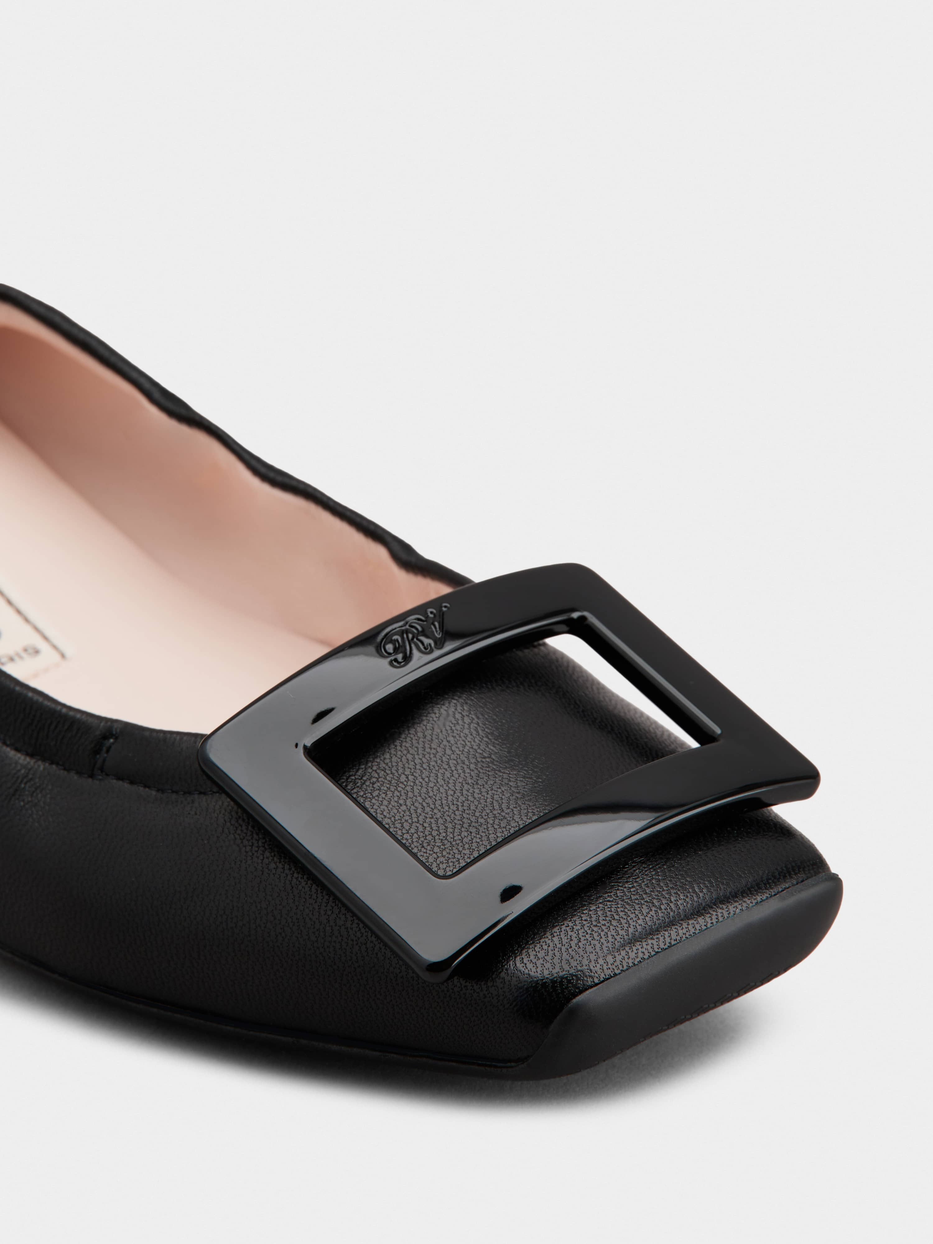 Viv' Pockette Lacquered Buckle Ballerinas in Nappa Leather - 3