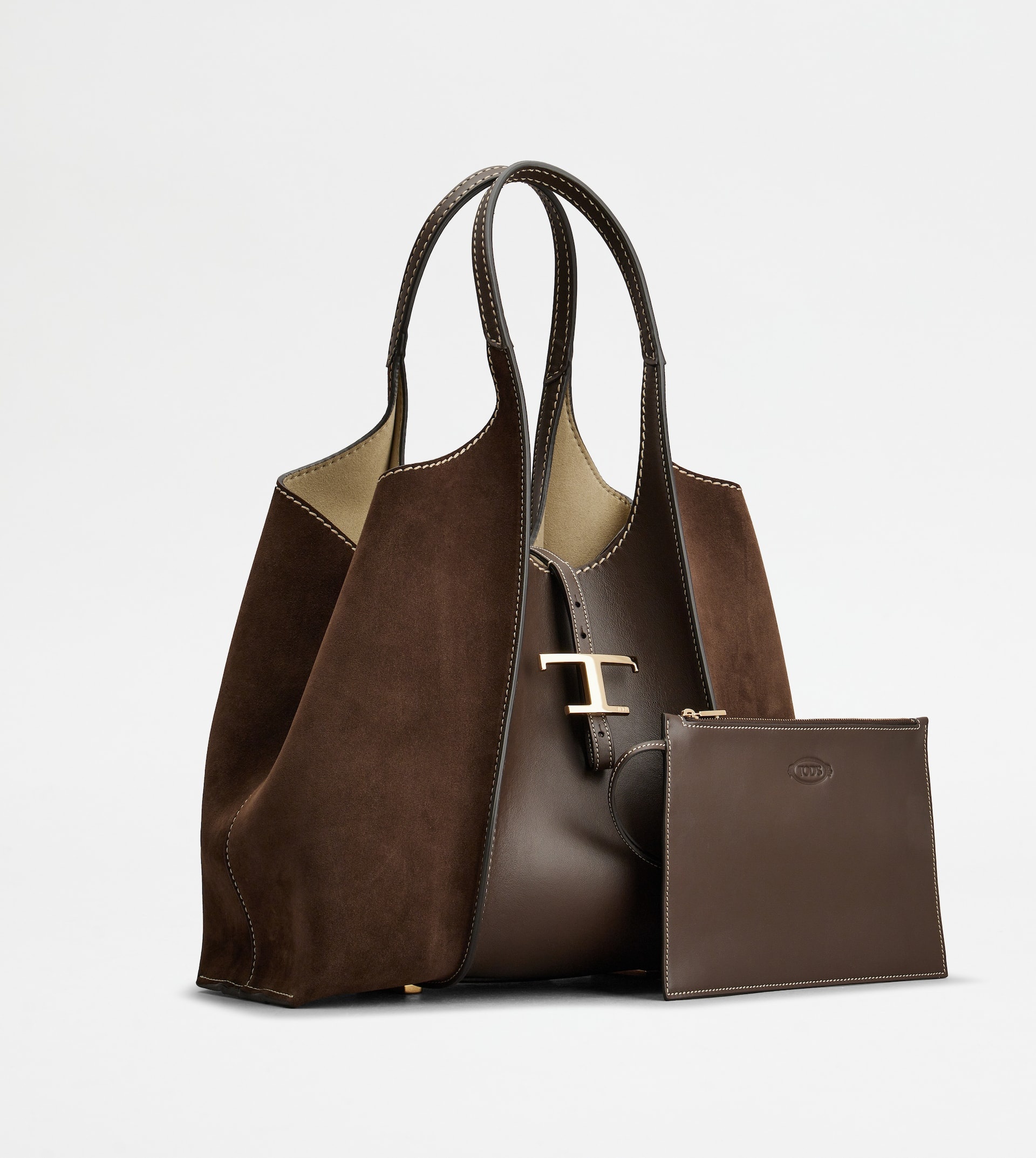 トートバッグ TOD'S T-TIMELESS CALF+SUEDE SHOPPING BAG XBMTSIOS300RLXS410-01.jpg