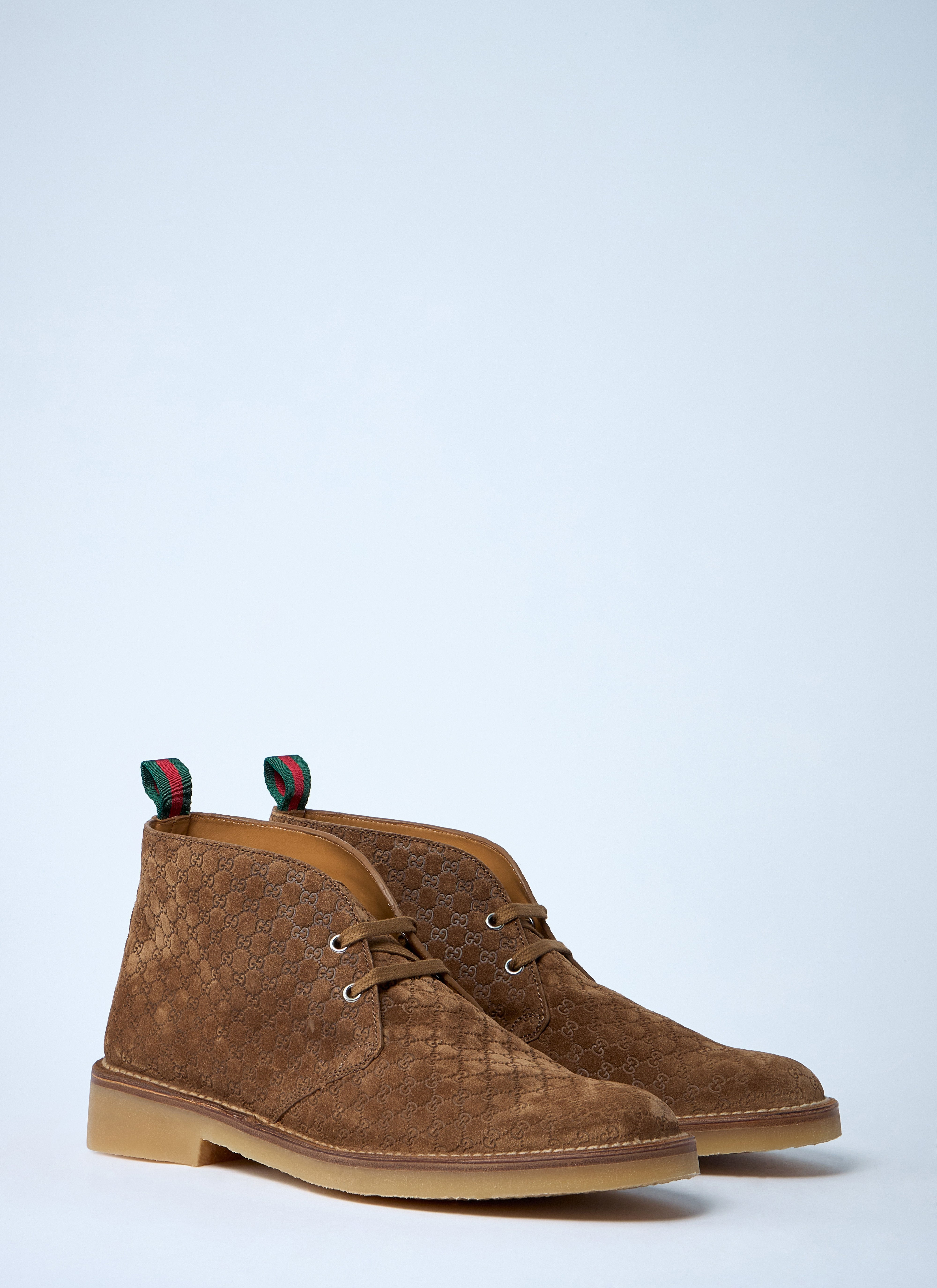 Gucci Men Gg Suede Boots - 2