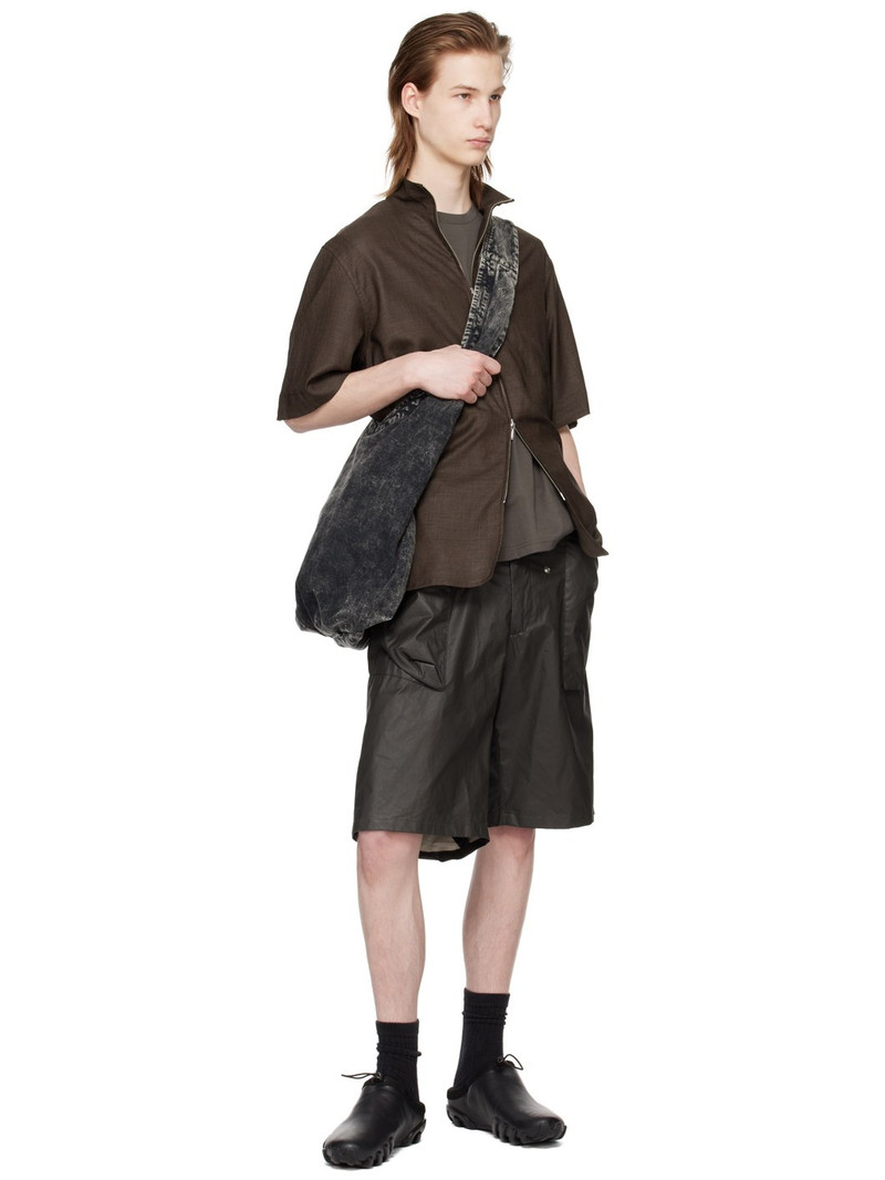 Omar Afridi Brown Flap Shorts outlook