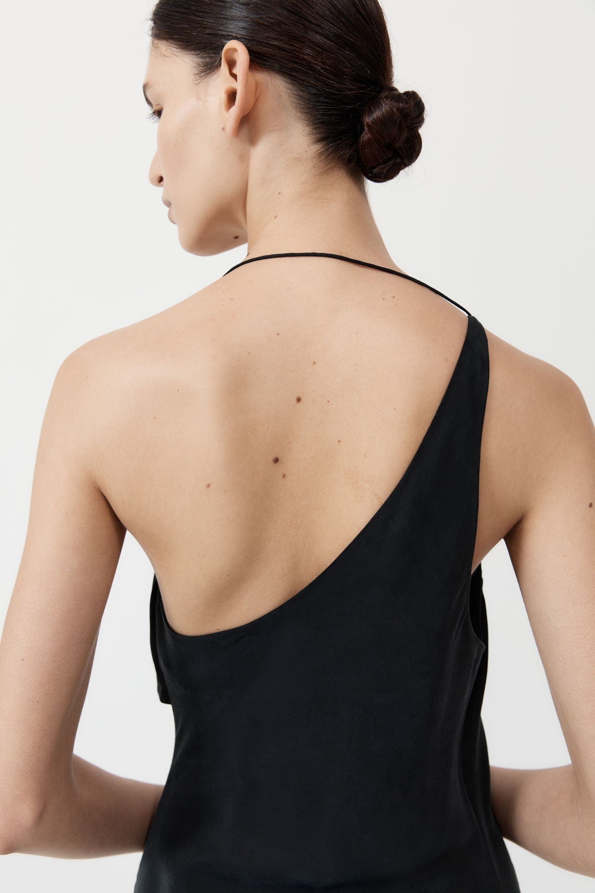Asymm Drape Maxi Dress - Washed Black - 3