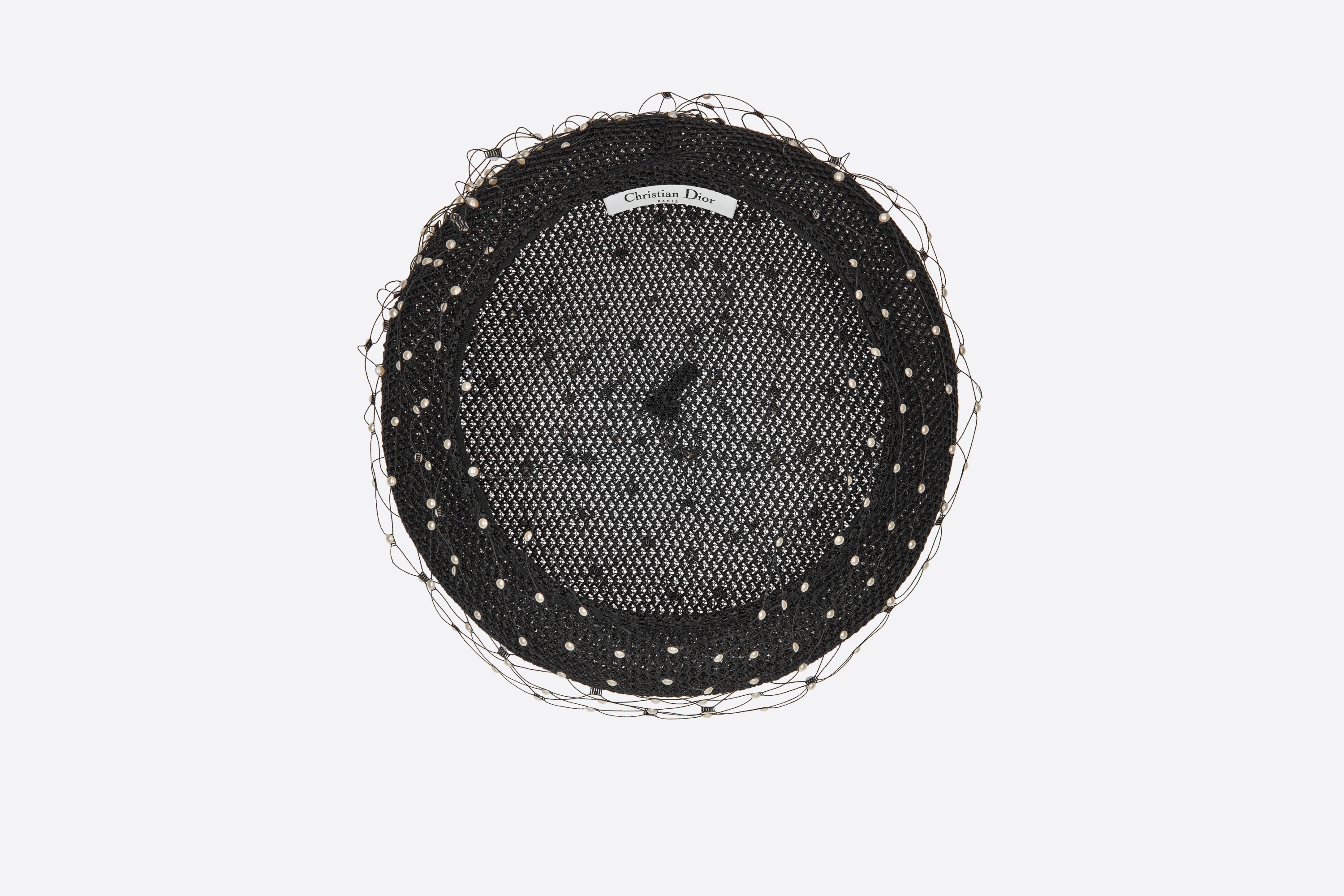 Dior Pearls Beret with Veil - 4