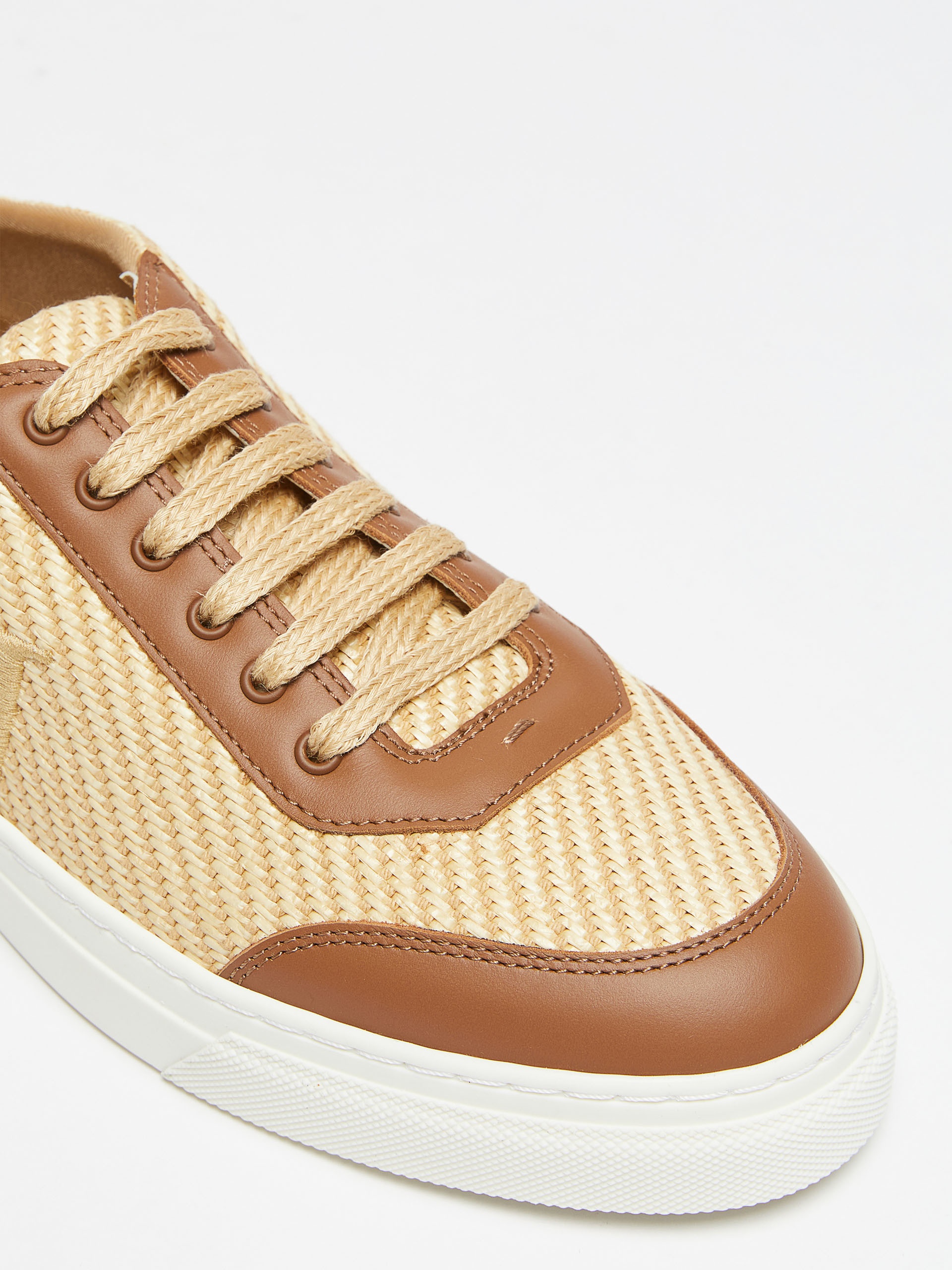 TABA Straw and leather sneakers - 4