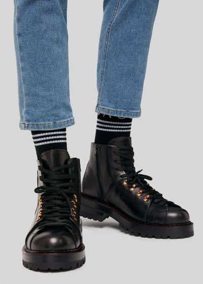VERSACE V-Alpine Leather Boots outlook