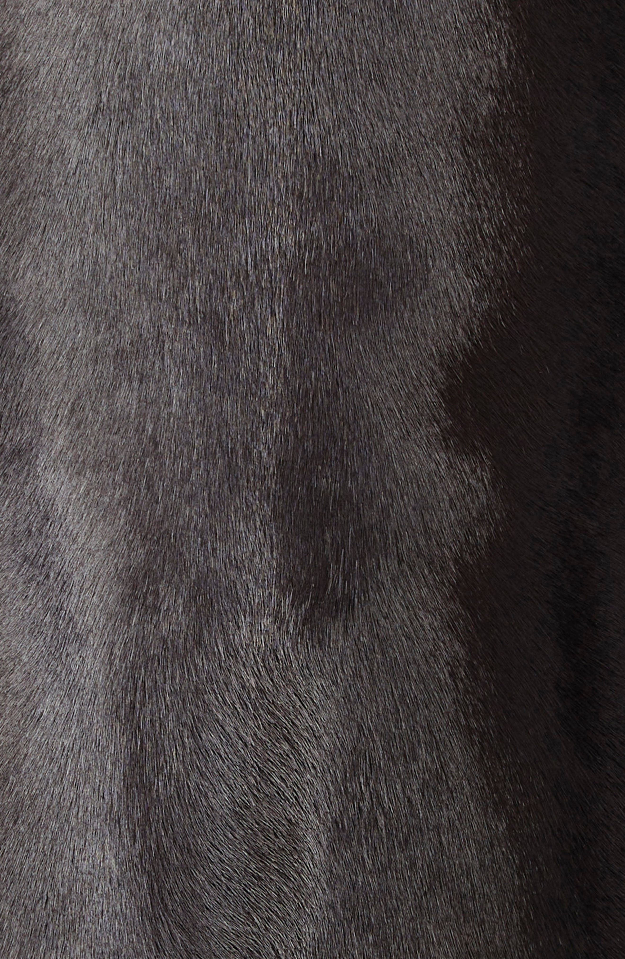 LOULOU DE SAISON Miller Genuine Calf Hair Coat in Coffee at Nordstrom - 6