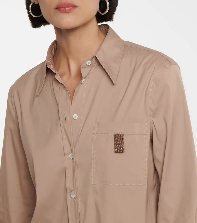 Embellished cotton-blend shirt 4