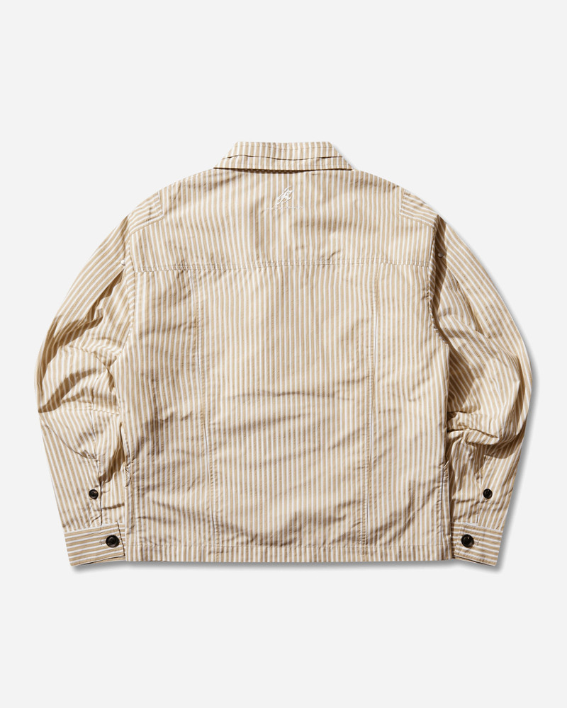 Asics Novalis Mirbelioids Jacket Brown Stripe outlook