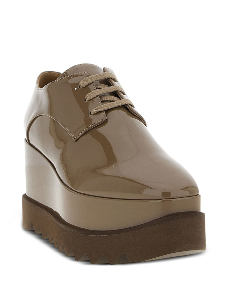 Stella McCartney Elyse square-toe wedge oxford shoes outlook