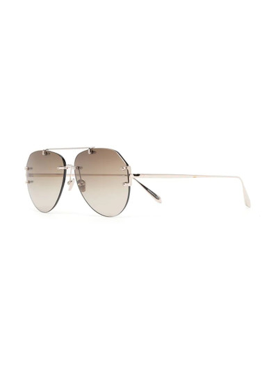 LINDA FARROW Duit pilot-frame sunglasses outlook