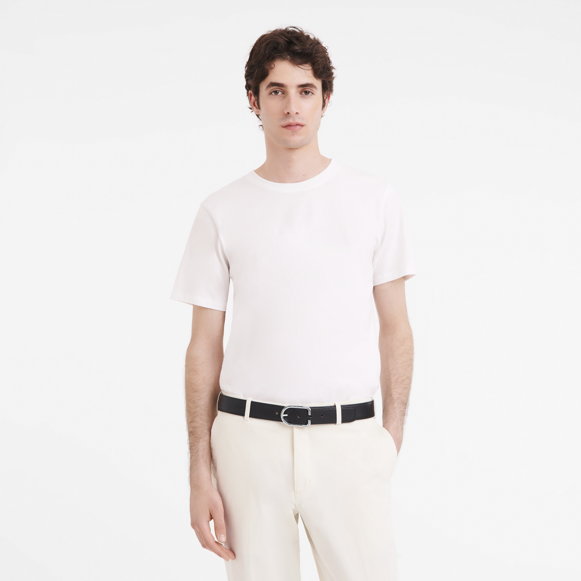 Le Foulonné Men's belt Black - Leather - 2