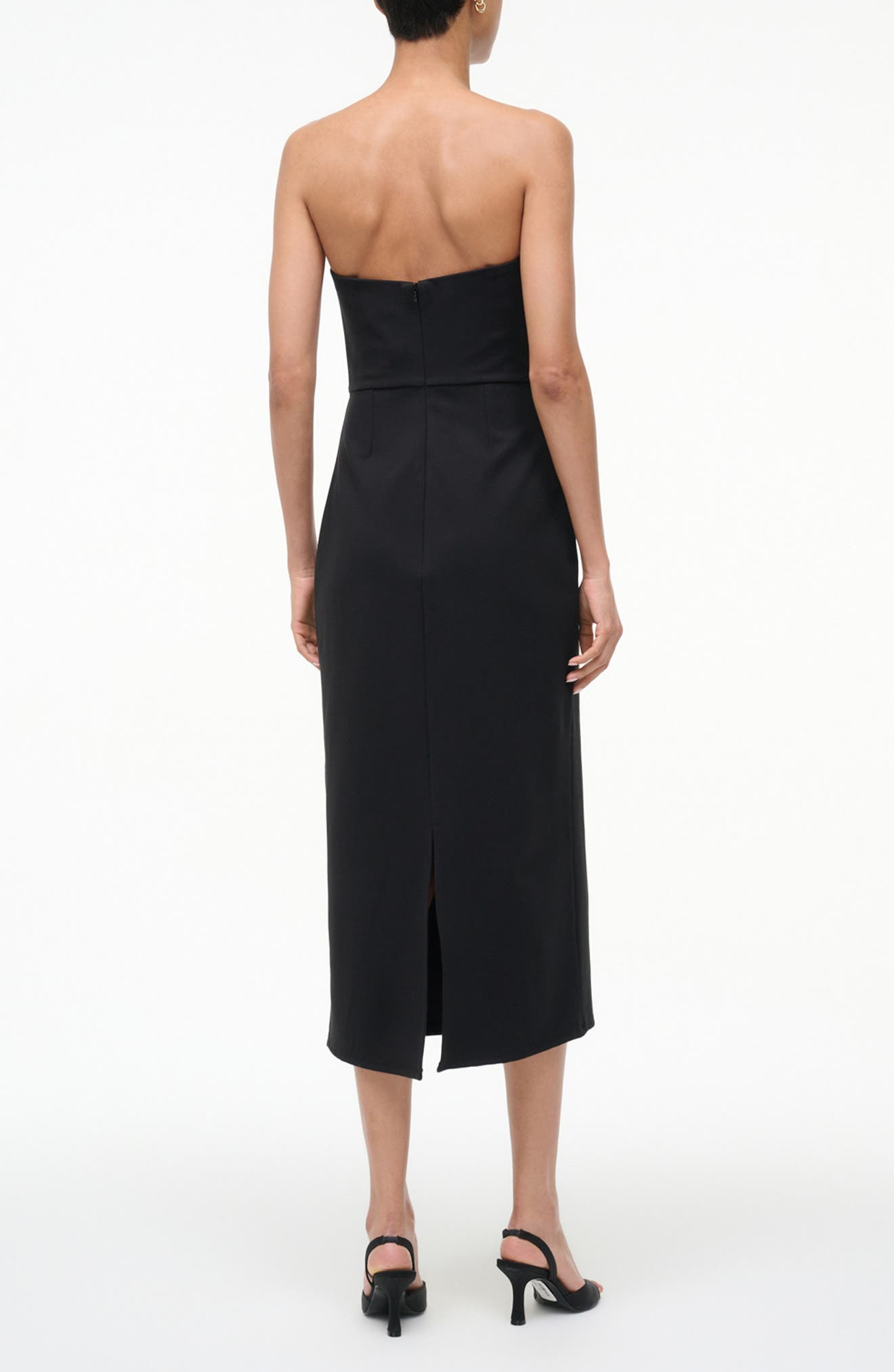 STAUD Brooke Beaded Placed Floral Strapless Column Dress in Night Iris at Nordstrom - 2