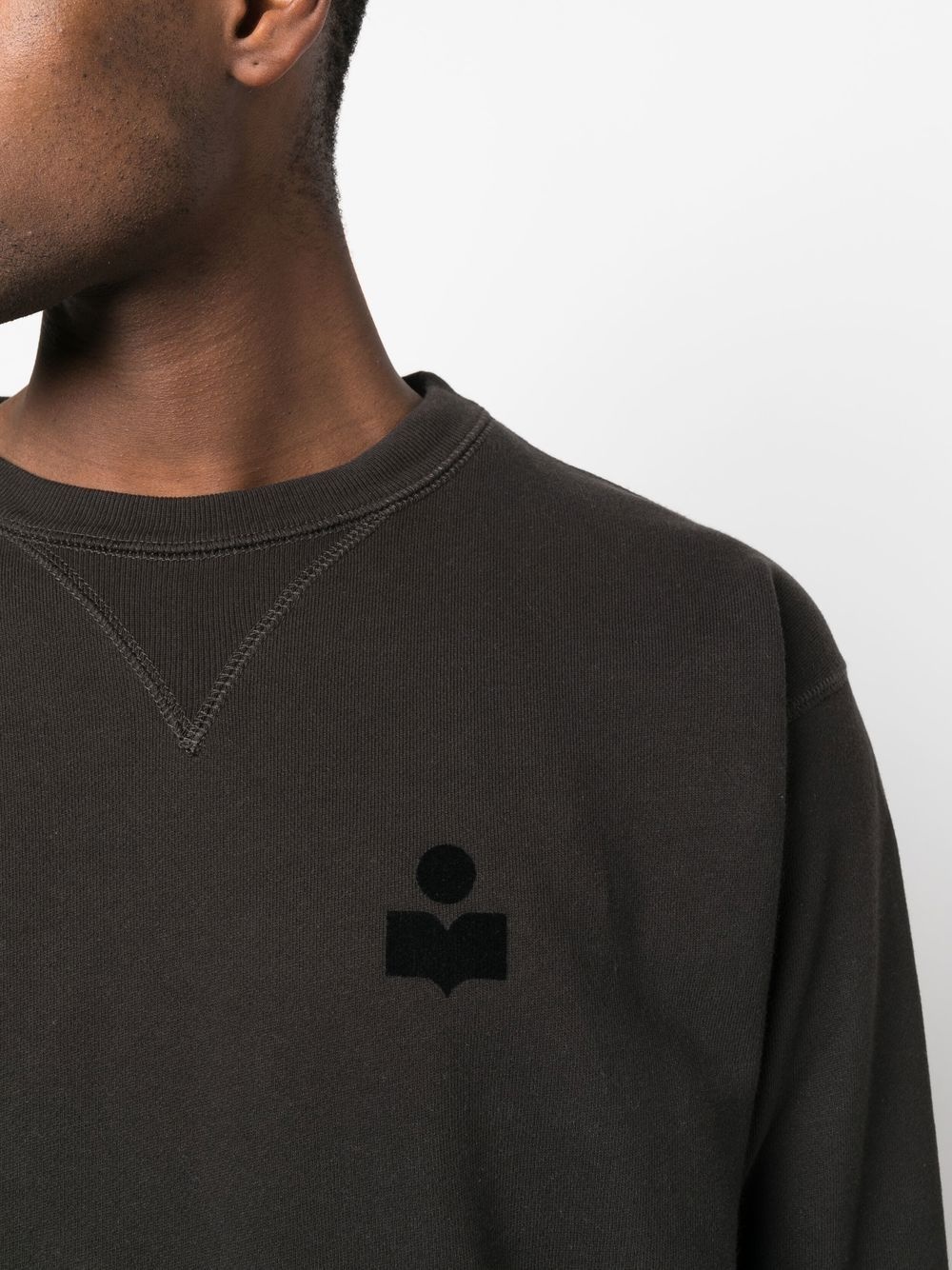 crew-neck cotton-blend sweatshirt - 5