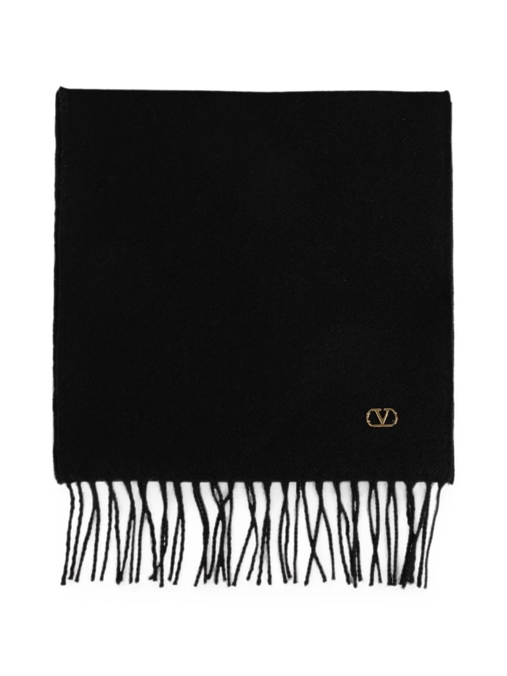 VLogo Signature fringed scarf - 1