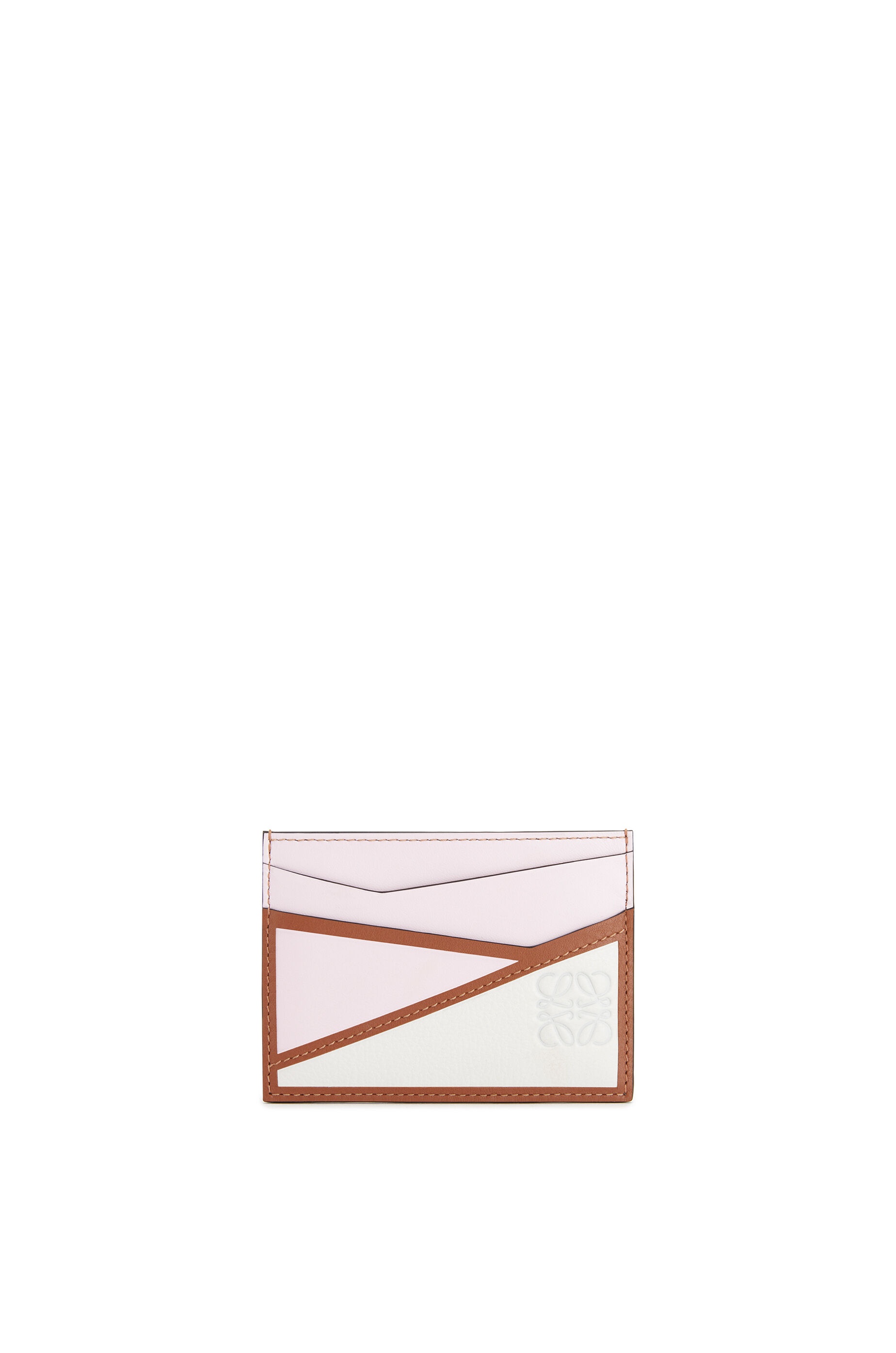 Puzzle plain cardholder in classic calfskin - 1