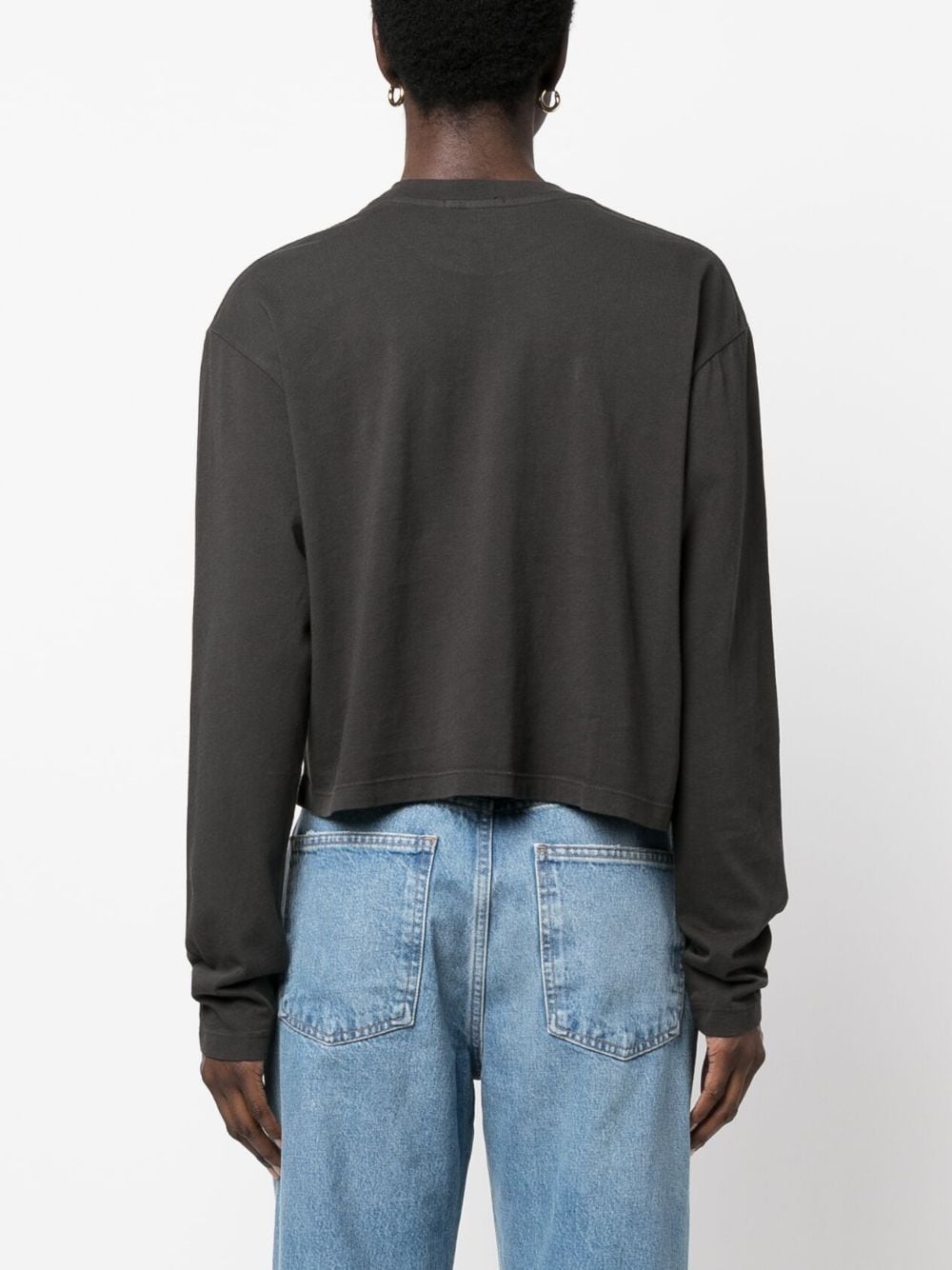 long-sleeve crop top - 4