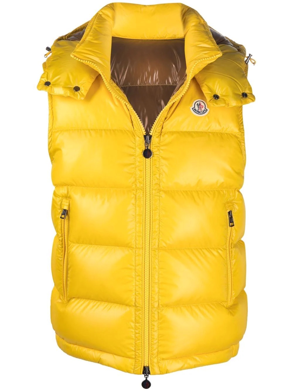 logo-patch zipped gilet - 1