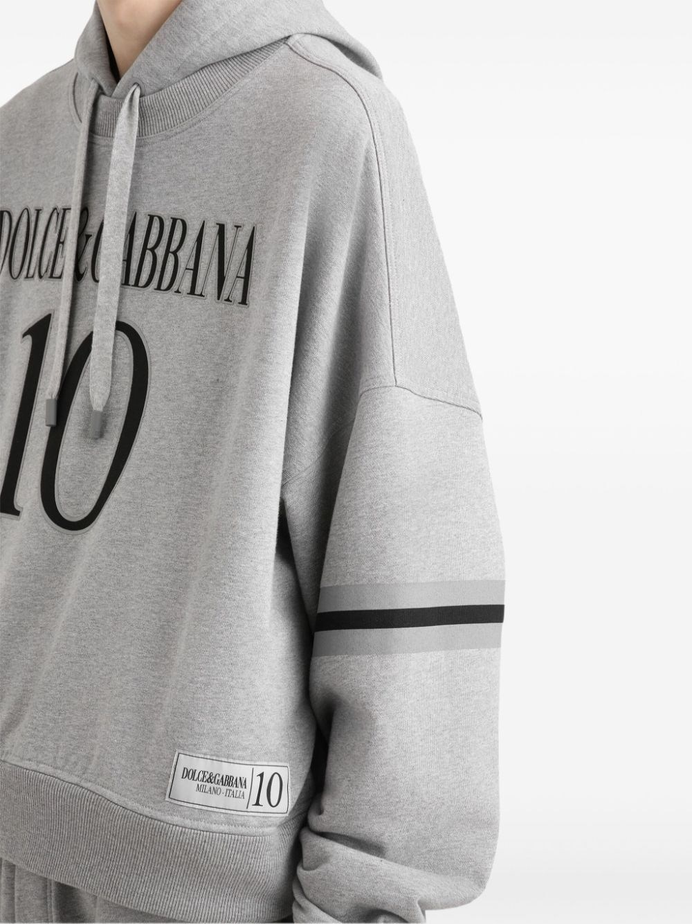 パーカー・フーディ Dolce & Gabbana Long Sleeve Crew-Neck Sweatshirt DOLCE & GABBANA Sweater White Logo Cotton Crew Neck Pullover