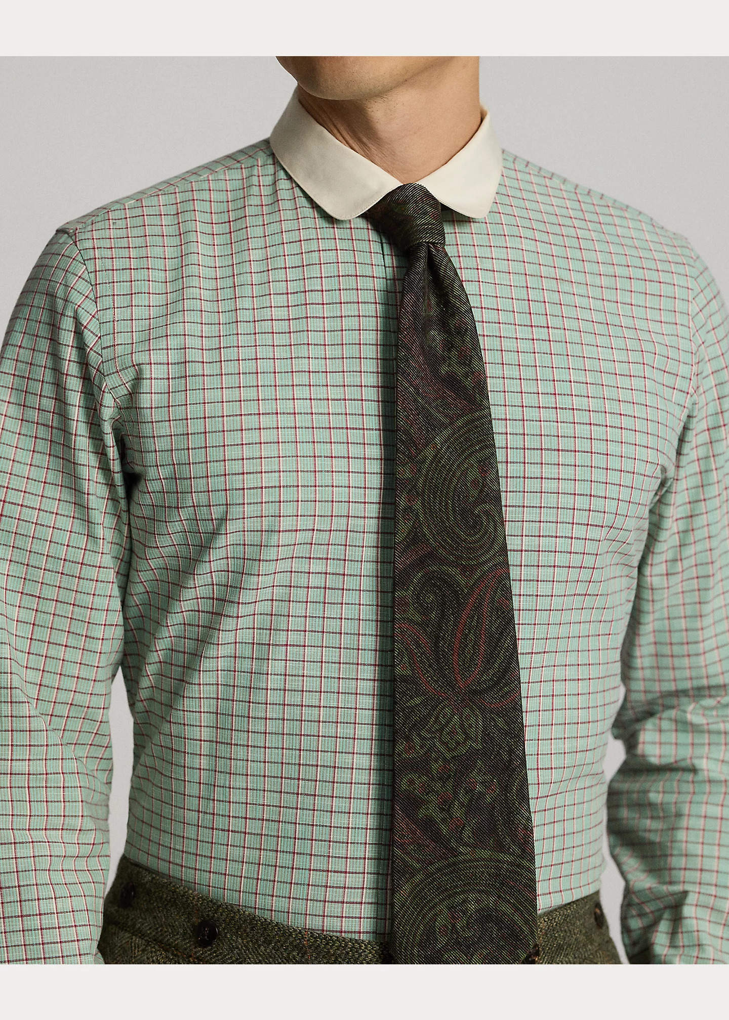 Slim Fit Checked Dobby Shirt - 5