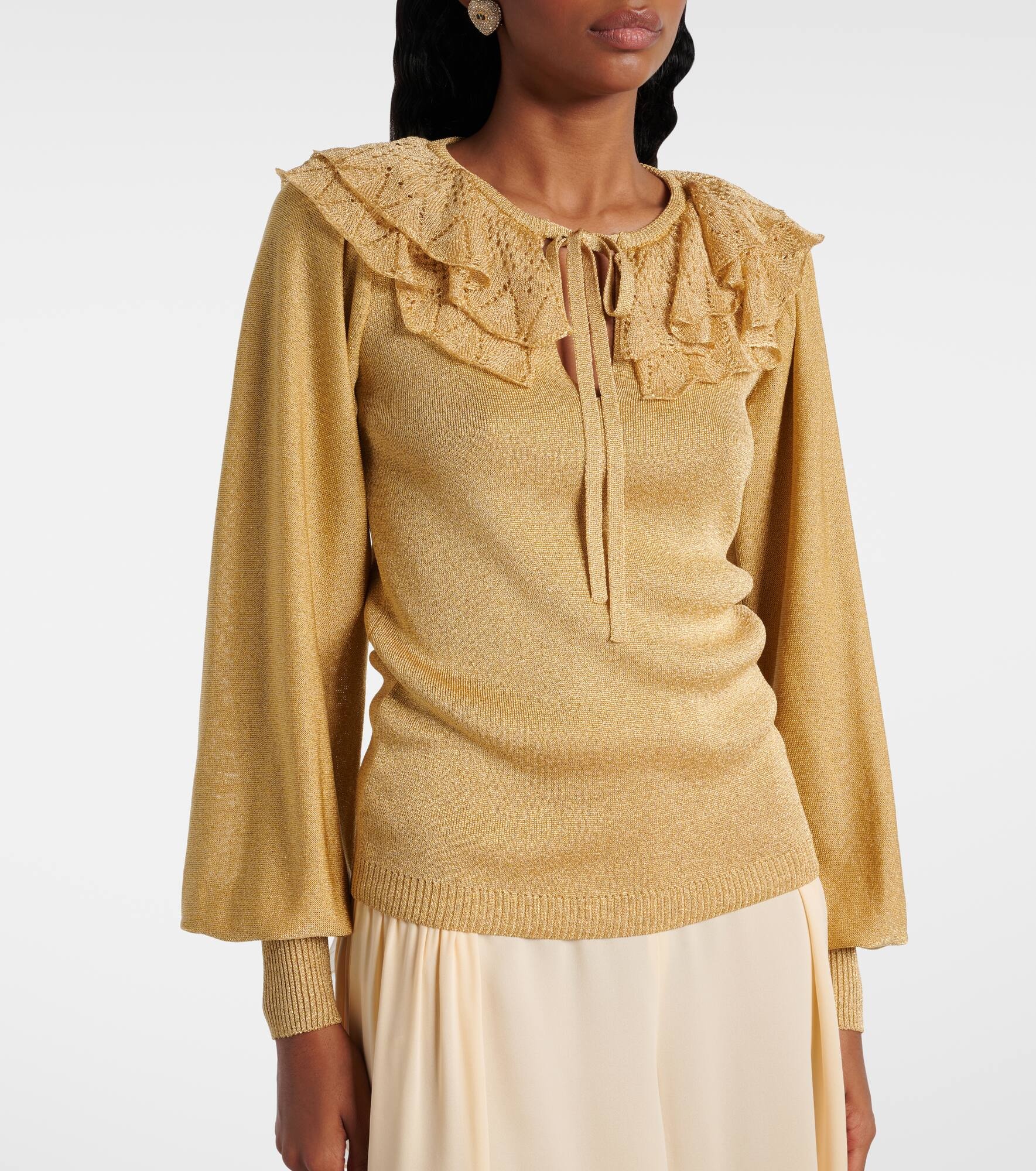 Ruffled lamé sweater - 6
