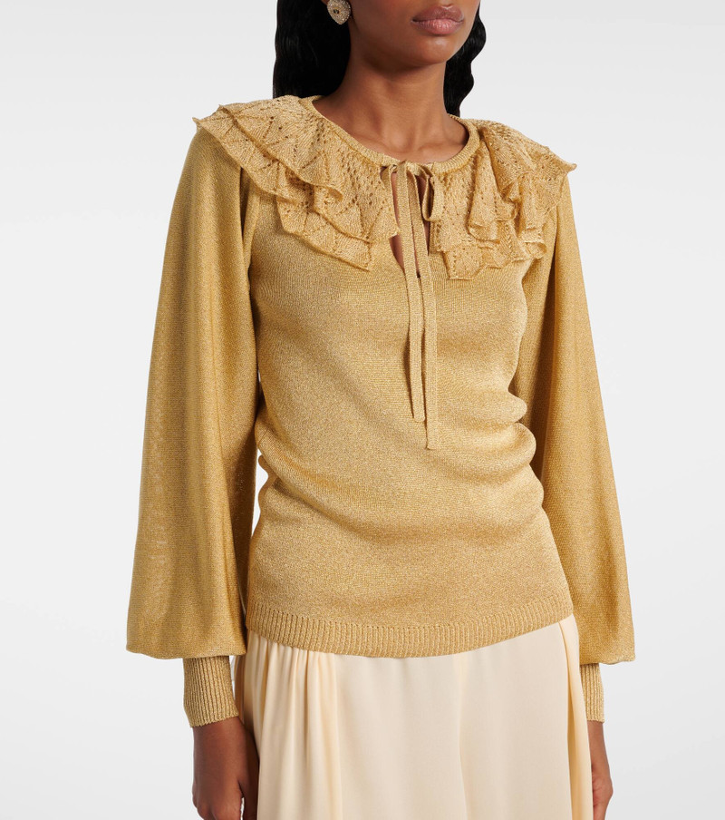 Ruffled lamé sweater 6