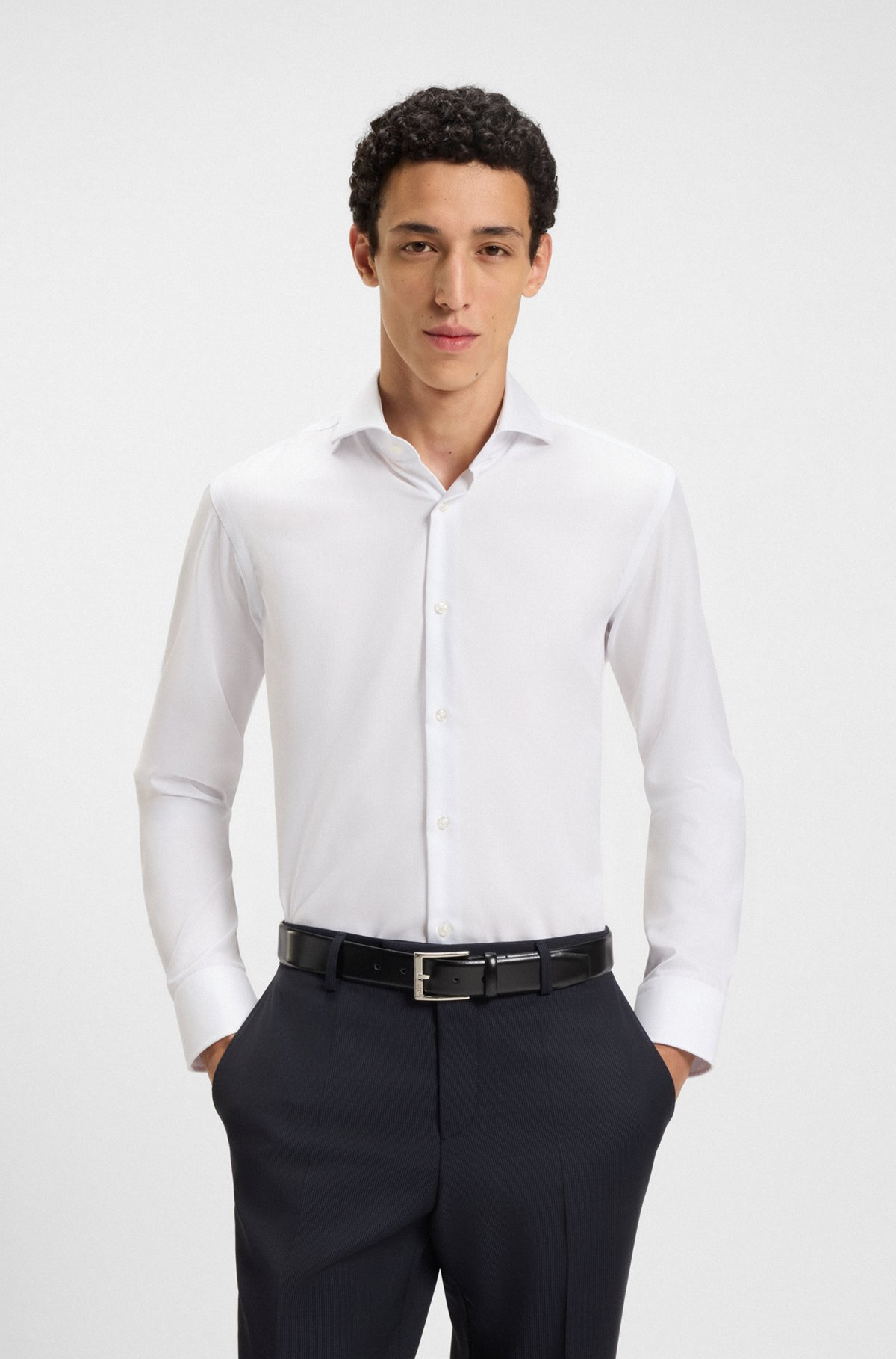 REGULAR-FIT SHIRT IN WRINKLE-RESISTANT OXFORD COTTON - 2
