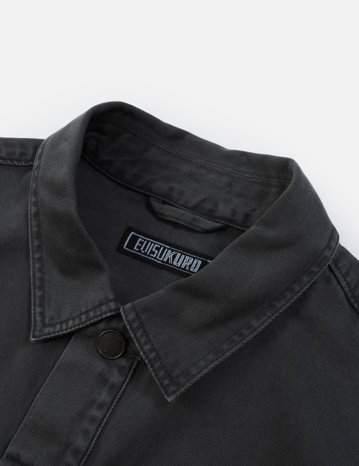 Logo Embroidery Garment Washed Shirt Jacket - 7