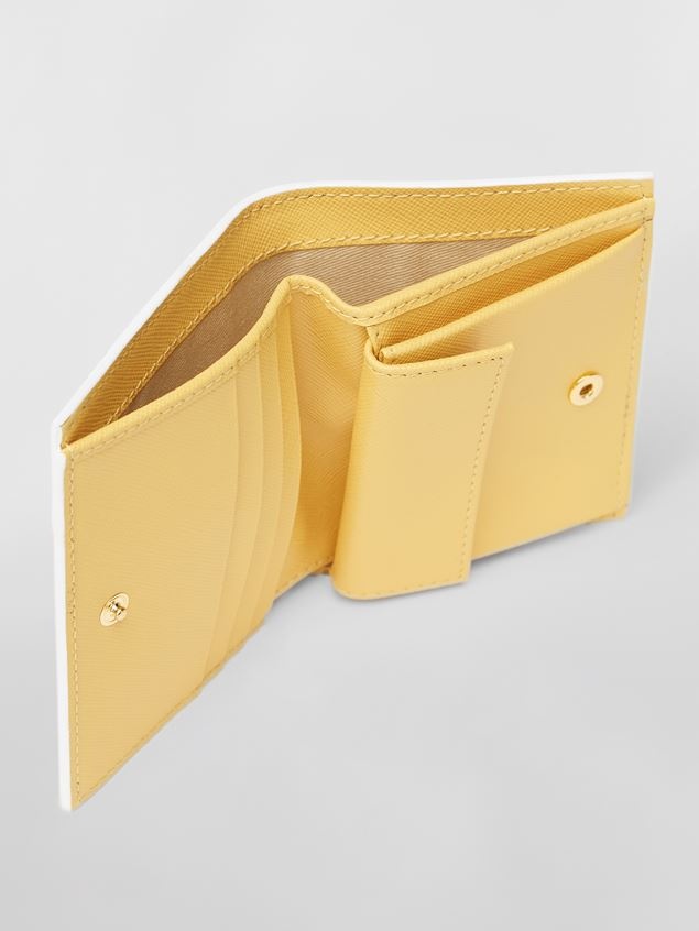 SAFFIANO LEATHER BI-FOLD MONO-COLOURED WALLET YELLOW - 4