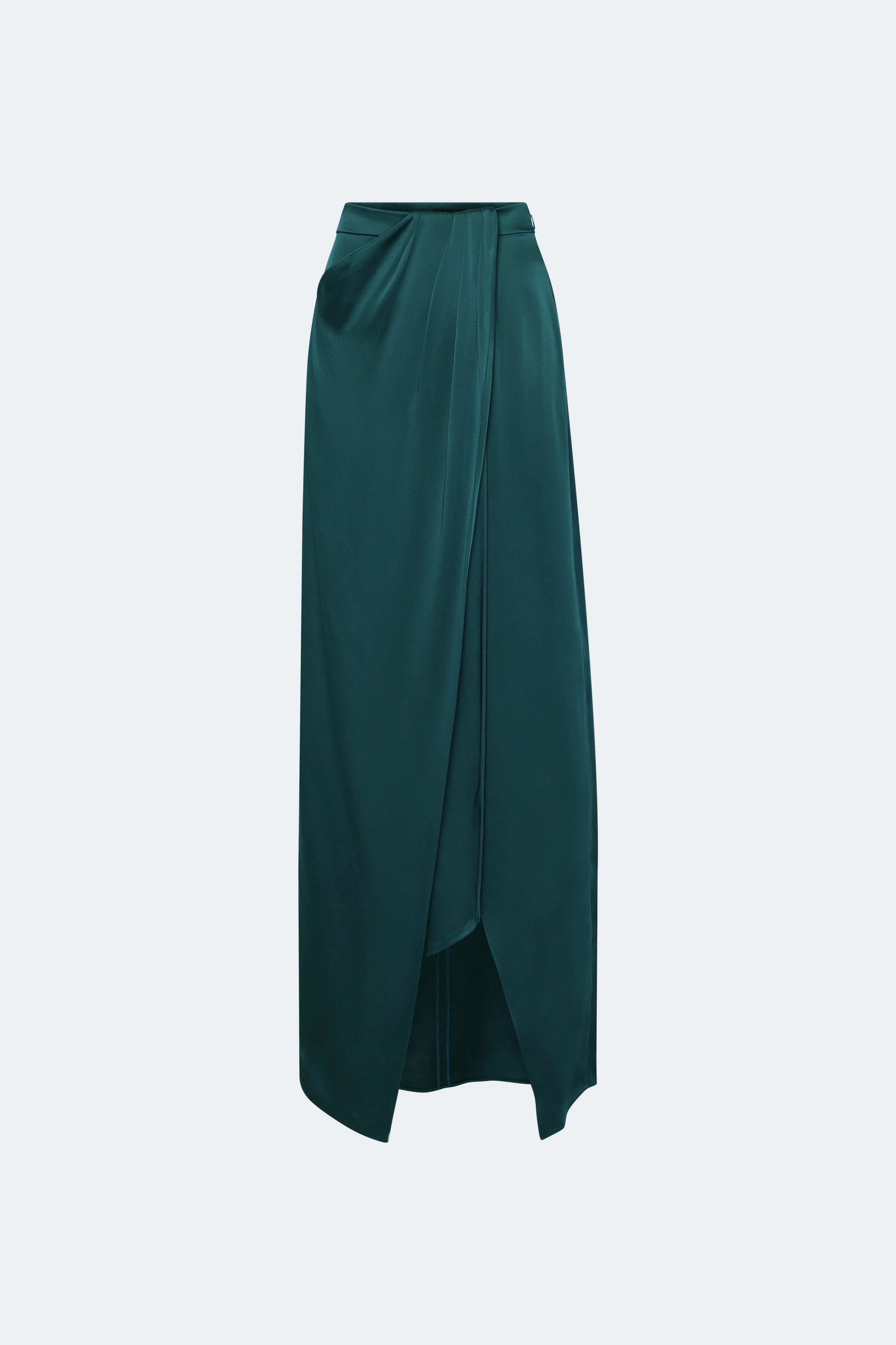 Satin Wrap Maxi Skirt - 1