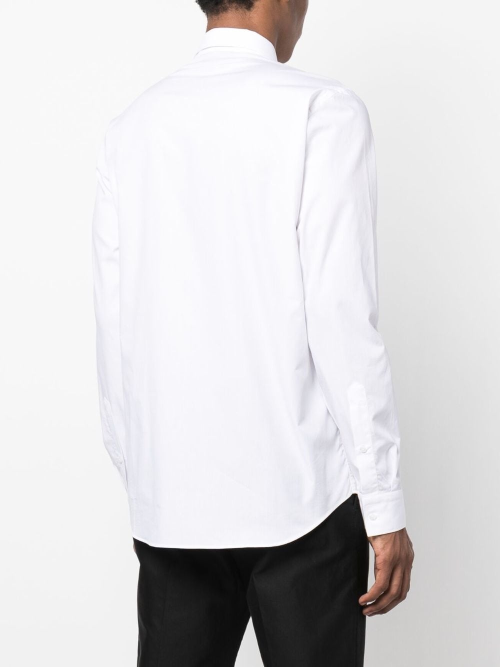 skull-appliqué cotton shirt - 4