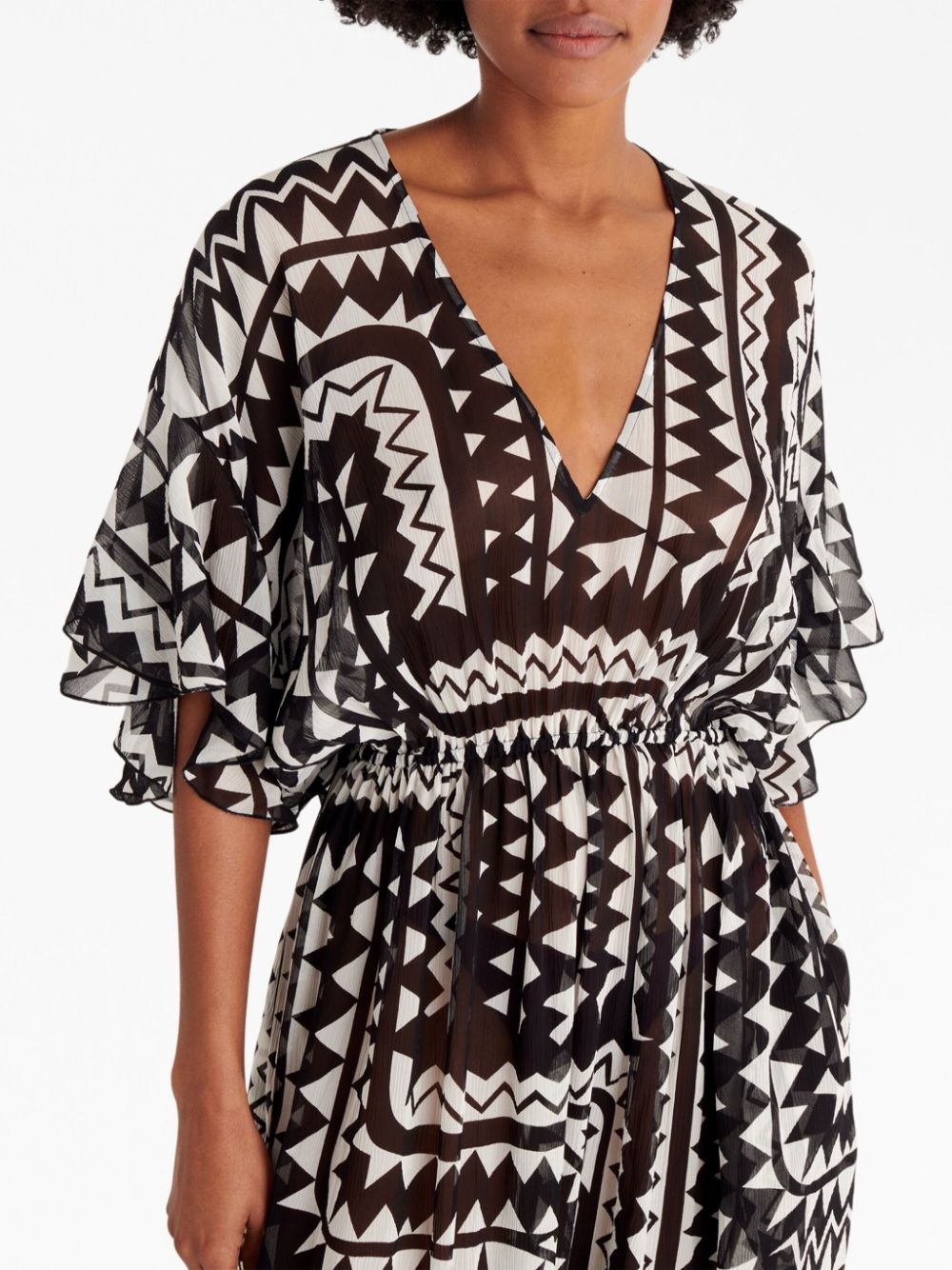 Rivage silk midi dress - 4