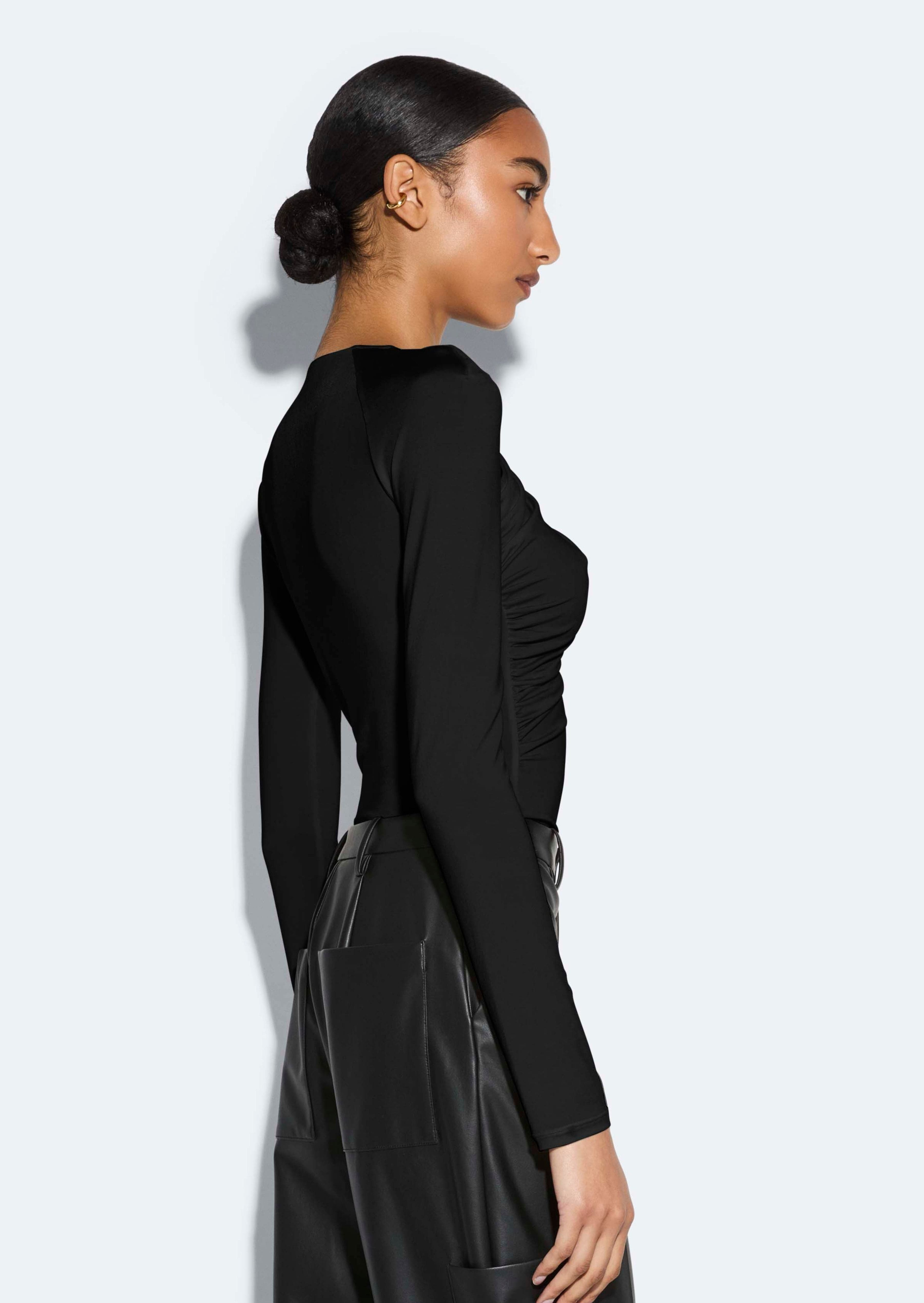 Jersey Asymmetrical Ruched Top - 3
