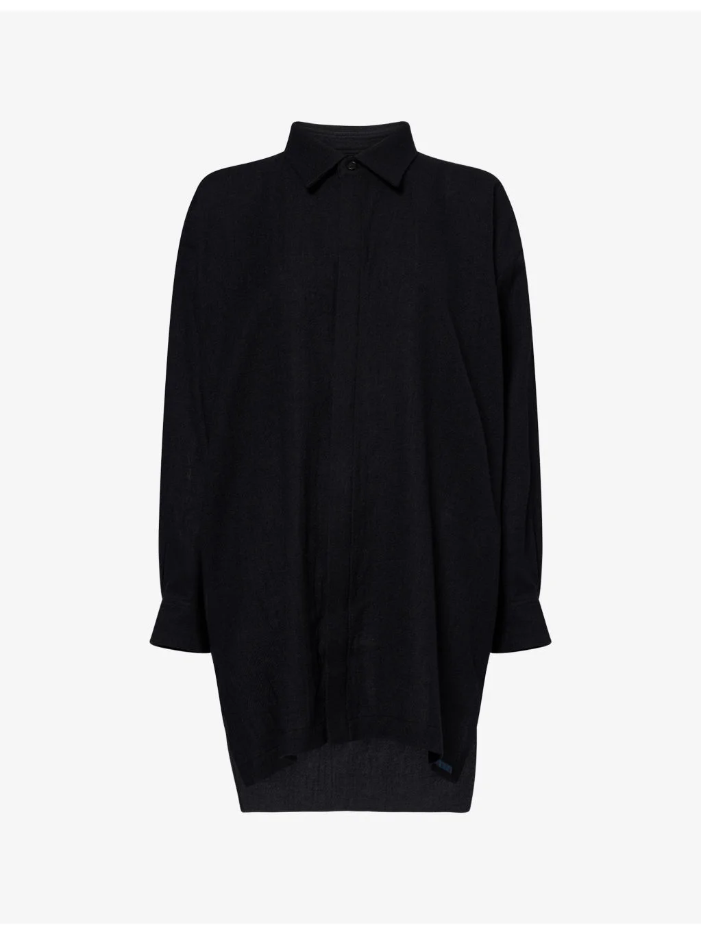 Double Placket Wool Blouse - 1