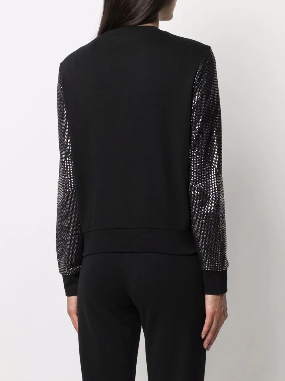 crystal-embellished cotton sweatshirt - 4