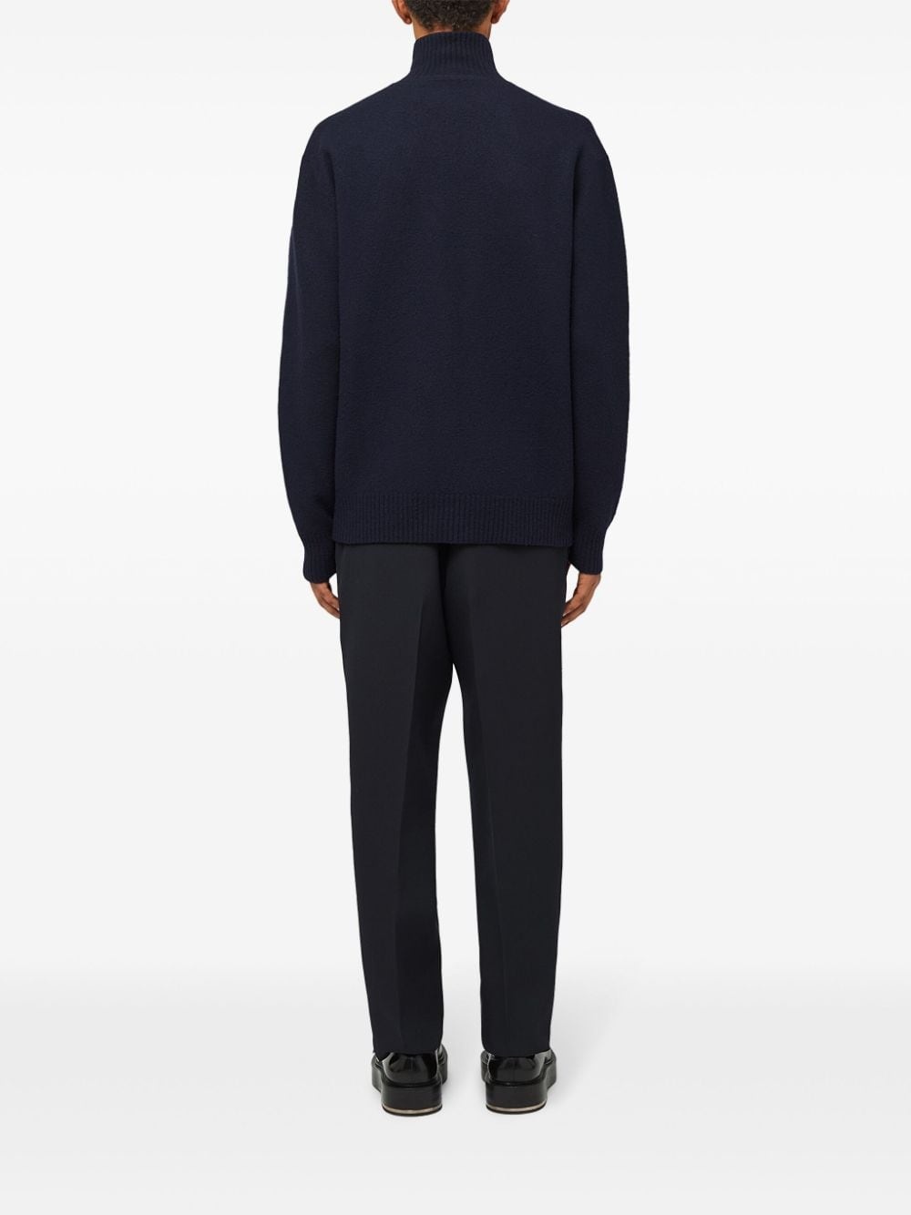 chain-link detailing wool jumper - 3