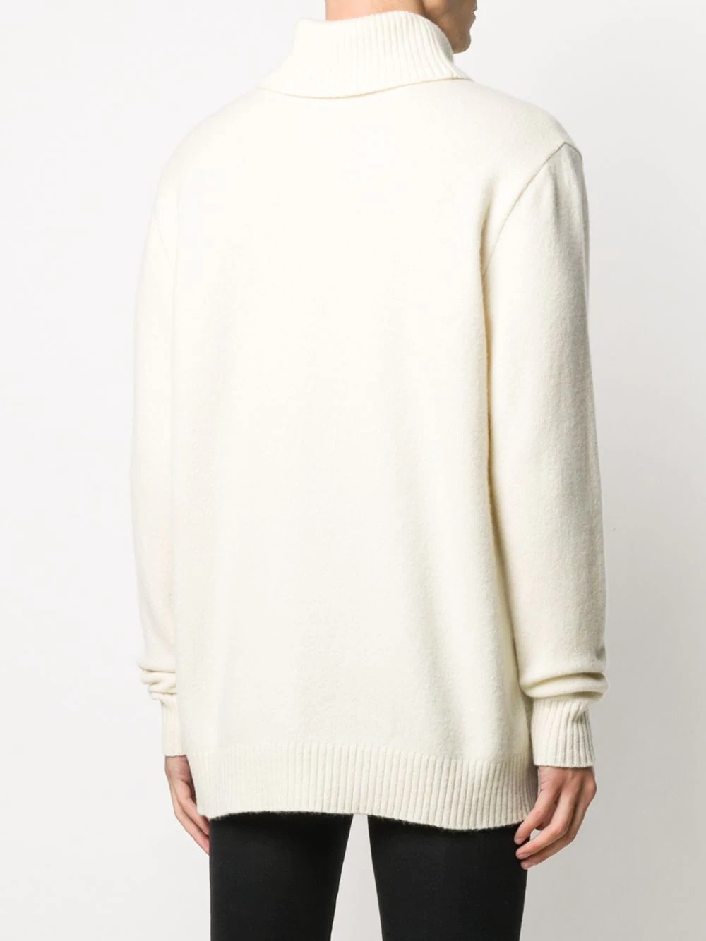 logo-patch roll-neck jumper - 4