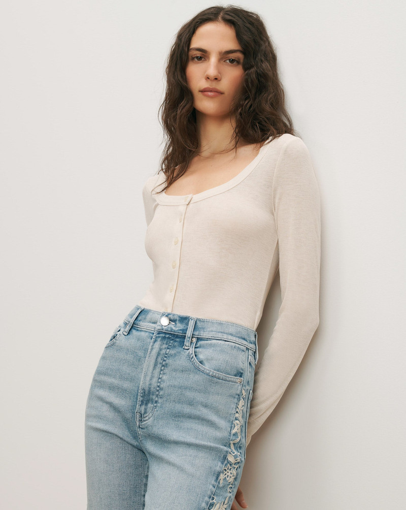 VERONICA BEARD HYLAND BUTTON-DOWN T-SHIRT outlook