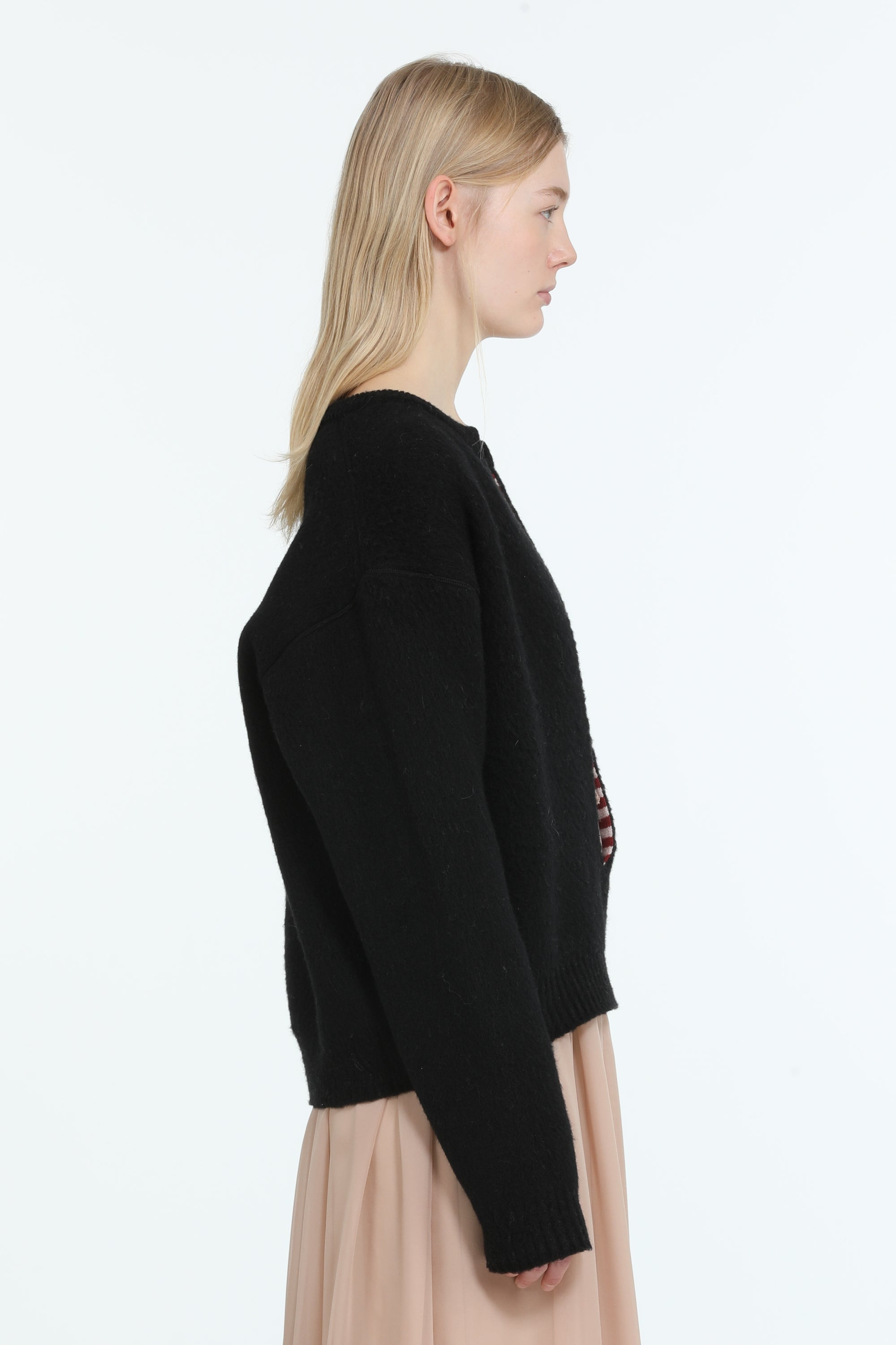 DEEP-NECKLINE SWEATER - 3